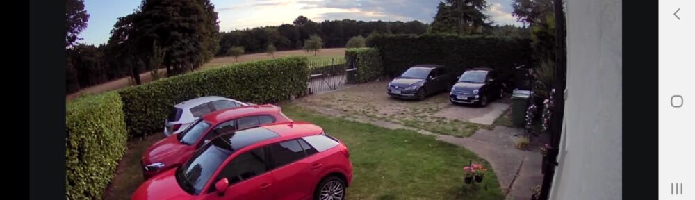 Ample parking for five cars
