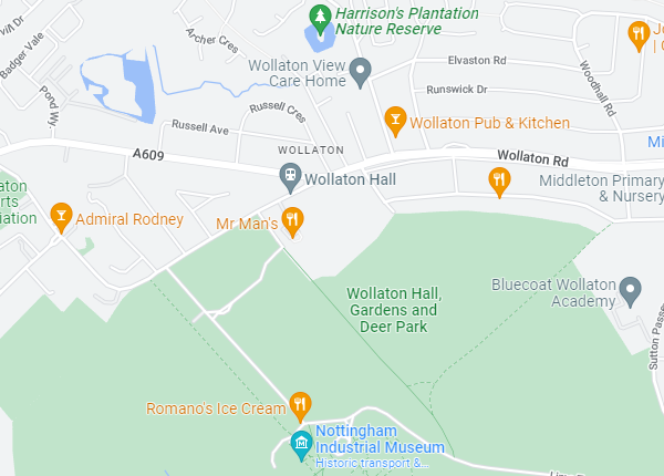 Wollaton Hall Map