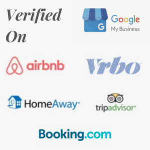 Verified owners on Google, AirBnB, Vrbo, Tripadvisor, Booking.com and many independent sites