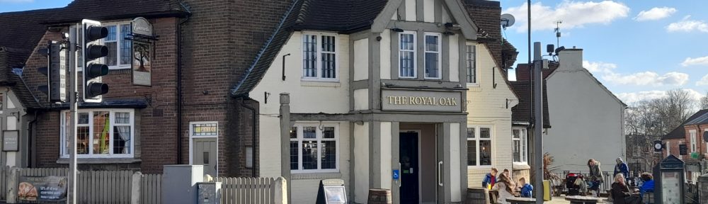 The Royal Oak pub and restaurant in nearby Edwinstowe