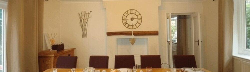 Dining Room Set For Dinner at The East Wing holiday cottage