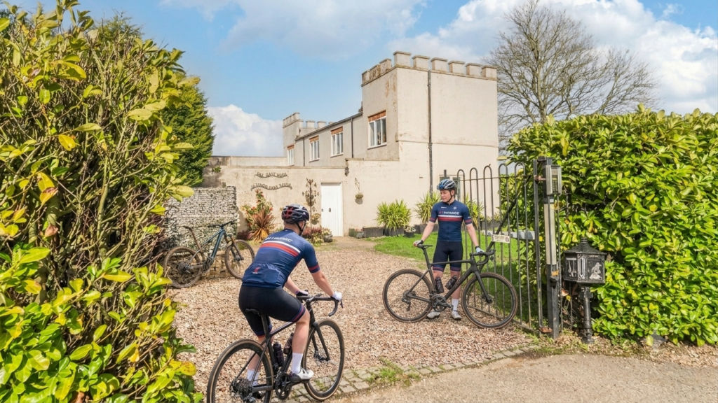 Cycling groups love the security of electric gates and a secure enclosed courtyard for equipment safety.